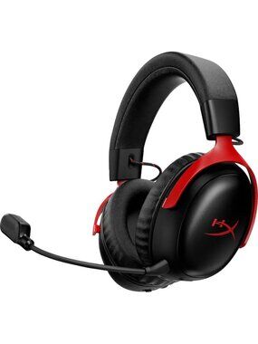 NIB HyperX Cloud III S Wireless Gaming Headset in Red/Black